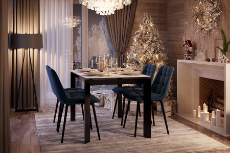 Стул B105 (B105 NAVY VL68, BK)